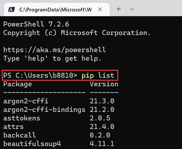 Windows環境變數設定：Power Shell任何目錄下執行Python pip list 19