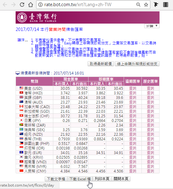 網路爬蟲先解析網站網址，以台灣銀行匯率為例 35
