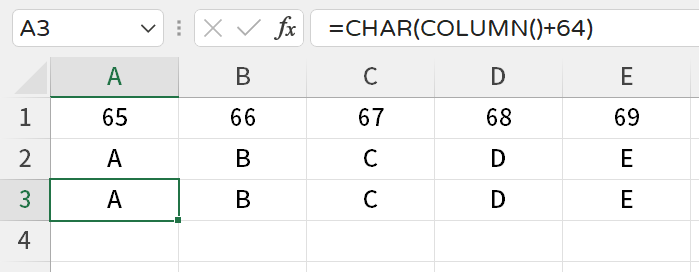 Excel建立英文字母清單：Char、Address及其他函數應用 11