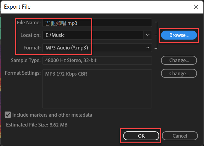 Adobe Audition教學：設置音訊輸入輸出，錄製匯出MP3檔案 15