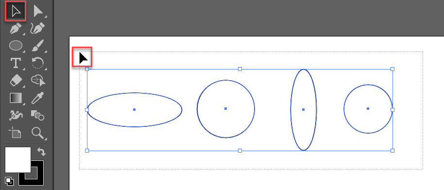 Illustrator選取工具：不同方式繪製橢圓，同時移動縮放 7
